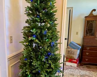 Slim Christmas Tree - multiple light options including bright white and soft white and multi-color