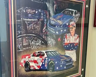 Vintage framed Dale Earnhardt print