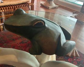 Large carved frog