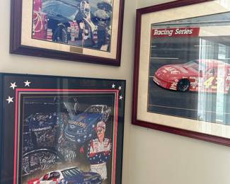 Vintage framed Dale Earnhardt prints