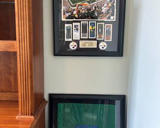 Pittsburgh Steelers Super Bowl ticket framed art.