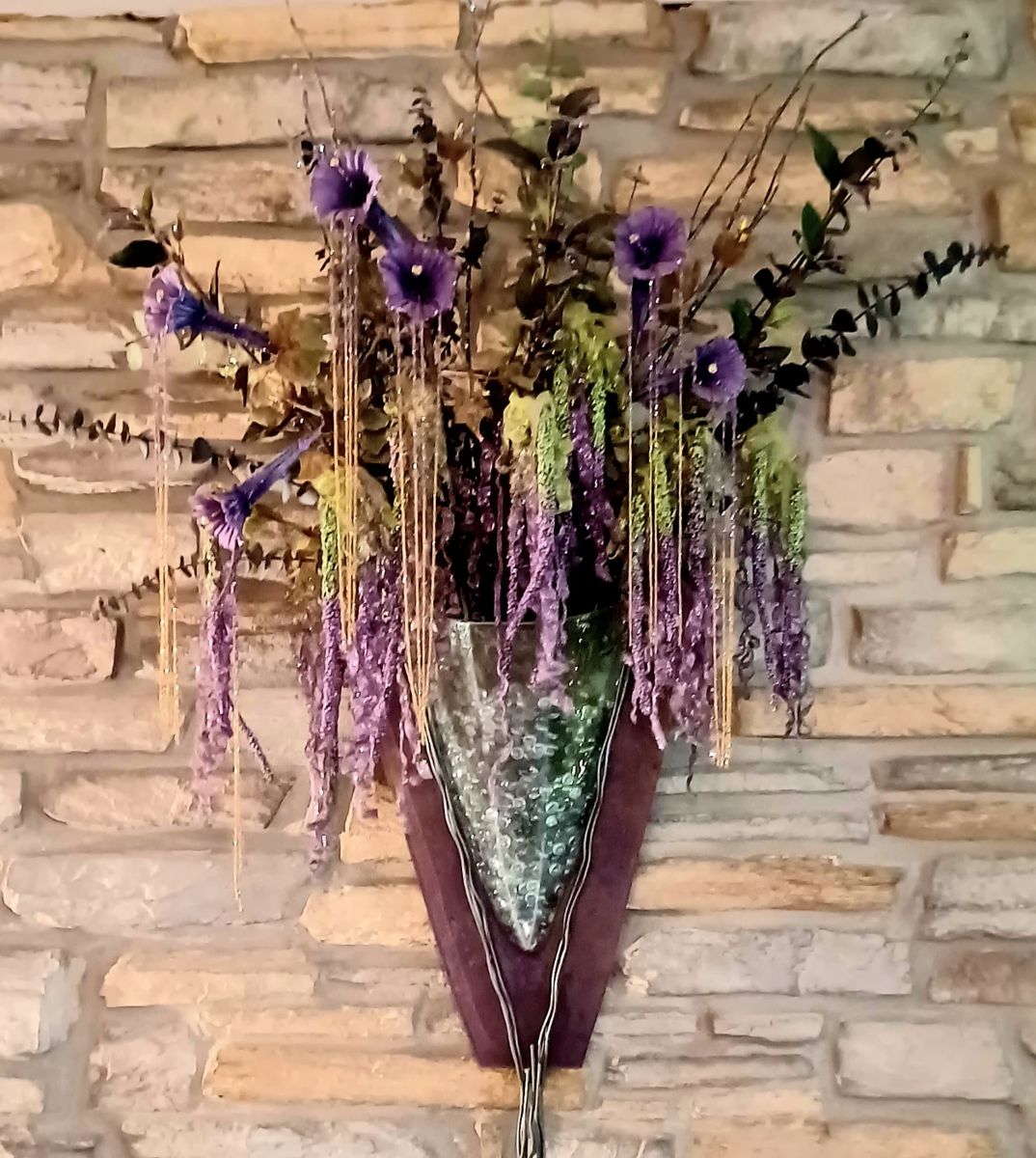 Super Cool Artisan Beaded Wall Sconce