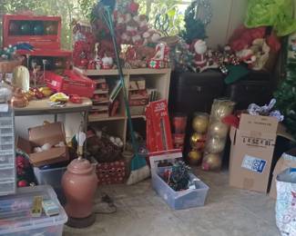 Tons...tons...of Christmas. We have on vintage tree not set up. Great condition!