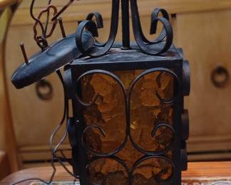 Marvel Metal and Stained Glas Pendant Lamp