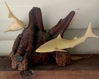 Vintage John Pell Shark Scuplture
