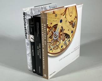 (4pc) Hardcover Collection Watch Books | Including Gene Stone's "The Watch" and "The Mastery of Time"