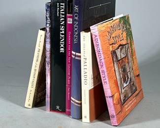 (7pc) Mixed Lot Architecture Books | Including "Adirondack Style" and "Art of Indonesia".