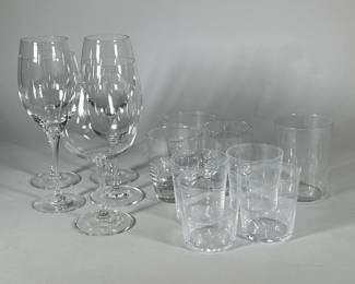 Including Roman gardens and English gardens | Selection of different glasses, including Riedel and Rocco Bormioli.