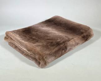 ADIRONDACK Cozy Throw | By Adirondack Beaver Blankets. Lined with brown velvet. - w. 75 x l. 46 in