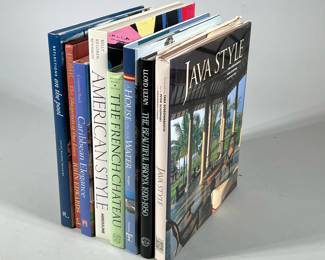 (8pc) Collection Home Decoration And Style Books | Including "Home: The Blueprints of Our Lives" by John Edwards and Assouline's "American Style"