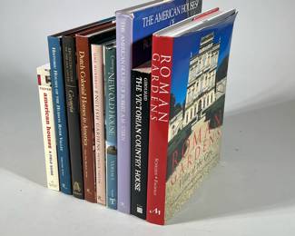 (9pc) Mixed Lot Gardens And Architecture Books | Including Roman gardens and English gardens.