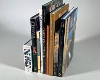 (9pc) Collection Coffee Table Travel Books | Including books on China and Greece.