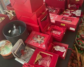 Lots of Waterford crystal ornaments