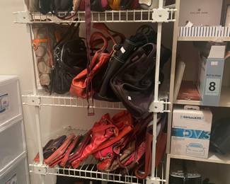 Many purses. Coach included