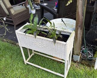 Wicker planter $40