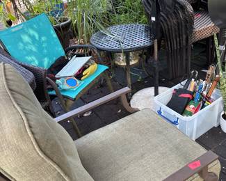 Recliner and faux wicker