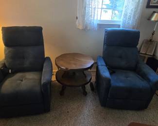 Blue electric recliner lift chairs