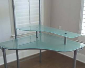 Gorgeous beveled glass desk made from ‘Buy Design’
