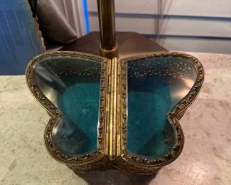Vintage Butterfly Jewelry Box