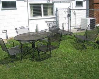Table/4 chairs, lounge chair, love seat or settee