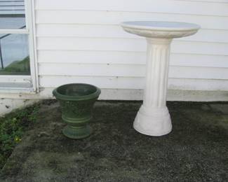 Planter and bird bath