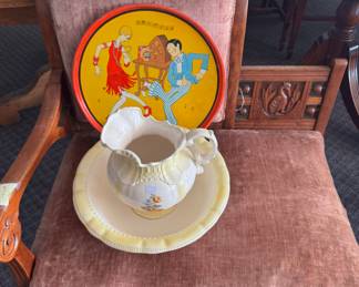 Early 1900's beautiful chair on casters 