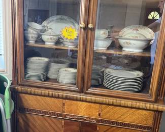 Matching Antique China Cabinet that goes with Buffet. Just Beautiful!