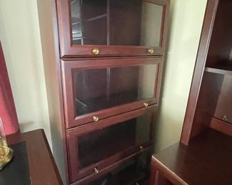 Lawyer’s bookcase with glass doors. 