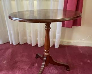 Folding oval end table by The Bombay Company. 