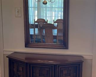 Credenza and mirror