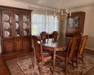 Dining Room Set by Broyhill (table and chairs, server, credenza, china hutch)