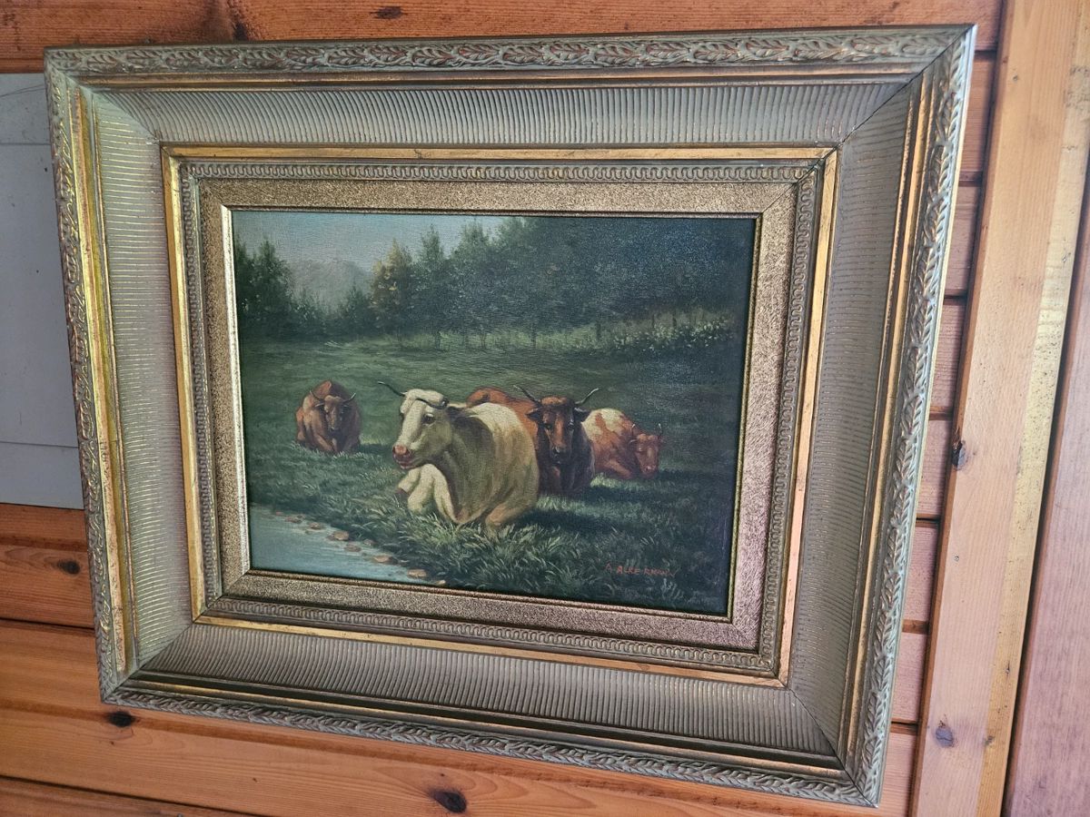 Old Cow Painting