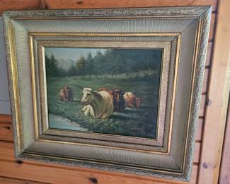 Old Cow Painting