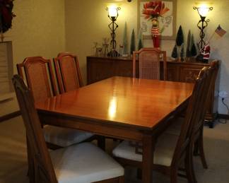 1970s Henry Link "Mandarin" dining table.