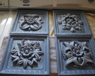 Plaster wall plaques.