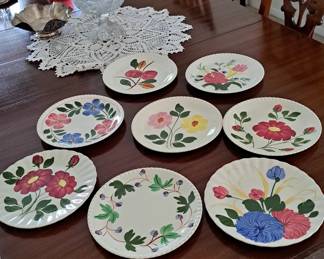 Large collection of Blue Ridge plates, eight shown