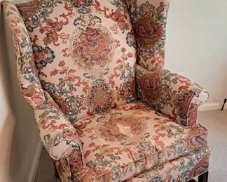 CHIPPENDALE style wing chair