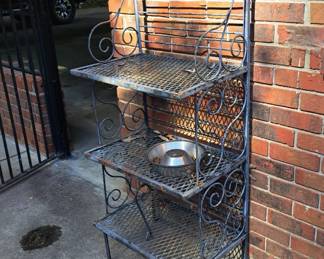 Wrought iron display shelf 