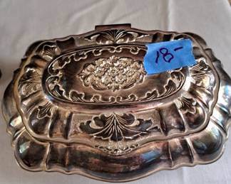Silverplated jewelry box