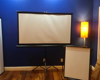 Projector Screen and Easel (white board)