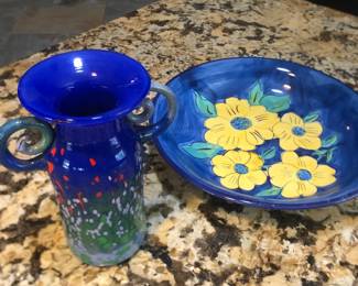 Decor- Vase and fruit bowl