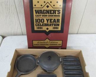1991 Wagner's Cast Iron Mini Size Cookware in Box