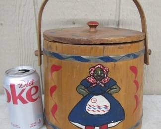 Black Art Wood Cookie Jar
