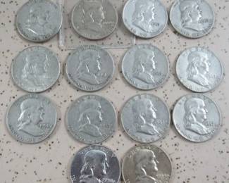 Silver Franklin Half Dollars