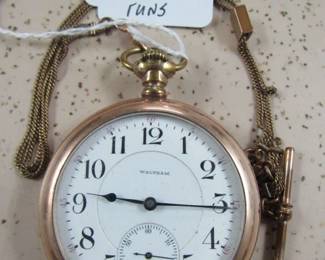 Waltham 21 Jewel Lever Set Pocket Watch
