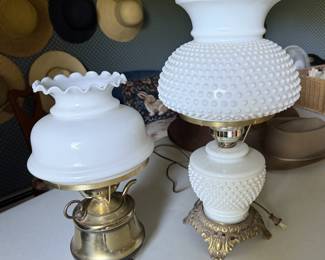 Milk Glass Lamps