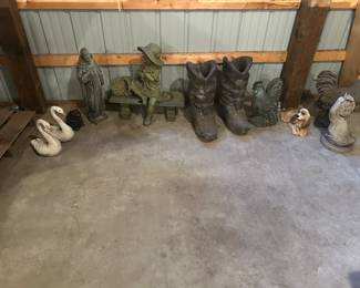 Yard planters and ornaments