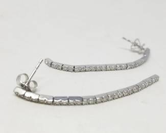 18k gold an diamond dangle earrings
