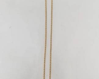 14k gold necklace with 14k gold and diamond pendant