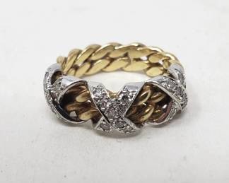 14k gold and diamond ring